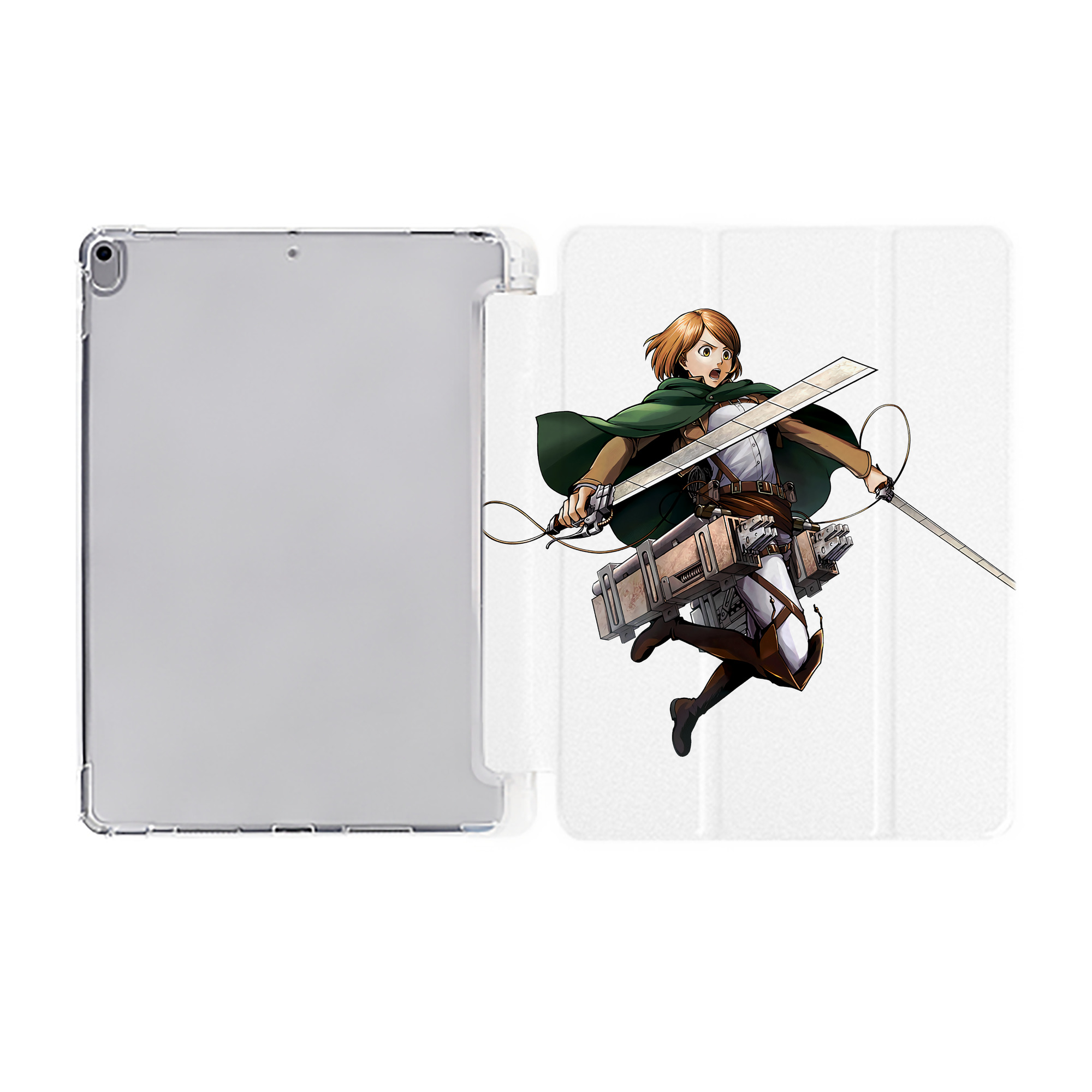 （画像用） 進撃の巨人 ペトラ·ラル Attack on Titan Petra Rall IPad ケース ペン収納付き 三つ折りスタンド PUレザー×シリコン 対応機種9.5/10.5/10.9インチ